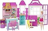 Barbie- Playset Il Ristorante di Barbie con Bambola con Cappello Chef e Grembiule e Oltre 30 Accessori da Cucina, Giocattolo per Bambini 3+Anni, HBB91