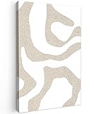MuchoWow© Stampa su Tela 40x60 cm Quadri da Salotto Moderni Soggiorno Canvas per bagno Foto Decorazioni Parete Astratto - Terrazzo - Design - Beige