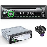 RDS Autoradio Bluetooth con Lettore CD DVD per 12-24V, FM/AM Stereo Auto Bluetooth 7 colori Radio Bluetooth Auto1 DIN Autoradio Lettore MP3/2 USB/AUX/SD/TF/WMA/WAV