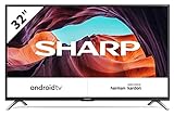 Sharp Aquos LC-32Bi6E Smart TV 32" Android 9.0 10 bit HD Ready LED TV, Wi-Fi, DVB-T2/S2, 1366 x 768 Pixels, Nero, suono Harman Kardon, 3xHDMI 2xUSB, 2020