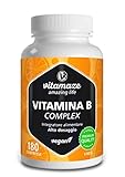Vitamaze® Vitamina B Complex Alto Dosaggio, 180 Compresse Vegan de Vitamine B con Biotina, Acido Folico, Vitamina B12, Vitamina B3, B5, Vitamina B6, Vitamina B1, Integratore Vitamina B.