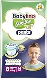 Babylino Sensitive Cotton Soft Pannolini Mutandina Taglia 8, Pants XXL (20+ Kg), 14 Unità