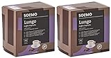 Marchio Amazon - Solimo Lungo, capsule compatibili Nespresso, 100 capsule (2 confezioni x 50) - Certificato Rainforest Alliance