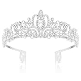 Makone Tiara Corona di Cristallo con Strass Pettine per la Cerimonia Nuziale Corona Prom Dresses Pageants Princess Parties Birthday