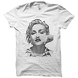 High Vis t Camicie e T-Shirt Women Madonna Music Finger Mustache Men Gift Idea Road to Happiness(Medium)