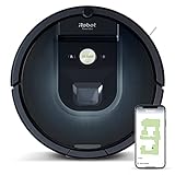 iRobot Roomba 981 Robot aspirapolvere WiFi, Power-Lifting, 2 spazzole in gomma multi-superficie, Adatto per peli, Tecnologia Dirt Detect, pulizia a 3 fasi, programmabile con app, Compatibile Alexa