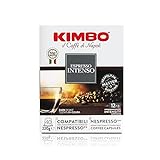Kimbo Capsule di Caffè Intenso, Compatibile con Nespresso, 4 Pacchi da 40 Capsule (Totale 160 Capsule)