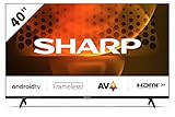 SHARP 40FH6EA 40" LED Smart TV, Frameless, FHD Android 11, DVB-T2/S2, Wi-Fi, Nero, 3xHDMI 2.1, 2xUSB, Chromecast integrato, Dolby Digital Plus, DolbyAC-4