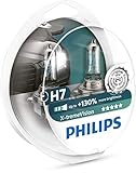 Philips 12972XV+S2 X-treme Vision Lampada Alogena H7, 12V 55W, 130% di Luce in Più, 40% Più Bianca