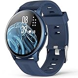 AGPTEK Smartwatch Uomo Fitness Impermeabile IP68 Sport, Cardiofrequenzimetro da Polso Uomo con Touchscreen 1.3", Smart Watch Sportivi Controllo Musica Cronometro Contapassi (Blu)