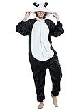 Luojida Carnevale Halloween Costume o Pigiama Animali Cosplay Party Tuta OnePiece Regalo di Compleanno per Adulti Adolescenziale Ragazzi (L(168-178cm), Panda-A)