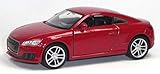 Generisch Welly modellino auto compatibile con Audi TT Coupé 2014 rosso scuro ca. 11,5 cm