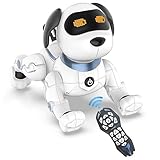 Cane Robot, Robot Cane Telecomandato per Bambini, Programmabile Intelligente da Passeggio Danzante RC Robot Giocattoli per Ragazze 3-12 Anni Ragazzi Ragazze Regalo di Compleanno di Natale