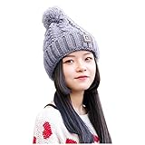 TianWlio Cappellino invernale unisex per uomo e donna Kat Outdoor lavorato a maglia, protezione a cinque stelle, caldo e classico, grigio., Taglia unica