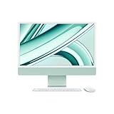 Apple 2023 Computer desktop all-in-one iMac con chip M3: CPU 8-core, GPU 10-core, display Retina 4,5K 24", 8GB di memoria unificata, 512GB di archiviazione SSD, accessori in tinta. Color Verde