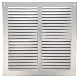 Amig - Griglia quadrata in alluminio | Griglie di ventilazione per l uscita dell aria | Ideale per soffitto della cucina e del bagno | Misure: 250 X 250 MM | Colore: Argento