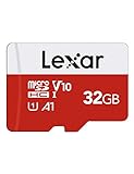 Lexar Micro SD 32 GB, Scheda Micro SD fino a 100 MB/sec(R), Scheda di Memoria microSDHC con Adattatore SD, A1, U1, C10, V10, Micro SD Card