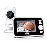 Chicco Baby Monitor Video Deluxe, Videocamera Per Neonati E Bambini Con Schermo A Colori Lcd 4.3", Portata 220 M, ‎27 x 24 x 10 cm; 550 grammi