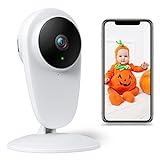 Telecamera Wi-Fi Interno per Famiglia/Animale, Baby Monitor con Tracciamento del Movimento/Visione Notturna HD/Crittografia Intelligente