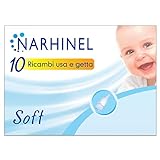 Narhinel 10 Ricambi per Aspiratore Nasale Neonato e Bambini con Filtro Igienico Assorbente per Trattenere il Muco, Monouso, Soft