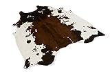 Tappeto con stampa a pelle di mucca, finta pelle di mucca marrone, per la casa, 135 x 140 cm circa cow print