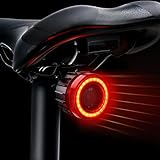 Luce Posteriore Bici da Corsa Intelligente, Fanale Bicicletta con sensore di freno automatico da 3 secondi, due metodi di installazione