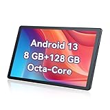 Pazhonz Tablet Android 13 Tablet Octa core da 10 pollici, 8 (4+4) GB RAM 128 GB ROM, Bluetooth 5.0, WiFi 6, fotocamera 5MP+8MP (black)