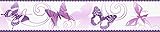 A.S. Création 901224 9012-24 - Bordo autoadesivo con farfalle, 5,00 m x 10 cm, colore: Viola