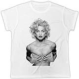 Madonna Sexy Naked Cool Retro Designer Funny Mens Tshirt(Large)