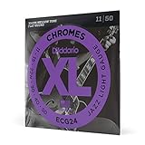 D Addario ECG24 Set Corde Elettrica Chromes Flat Wound, ECG24 Jazz Light (11-50)