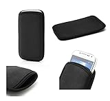 DFV mobile - Neoprene Waterproof Slim Carry Bag Soft Pouch Case Cover Compatibile con Samsung Galaxy Y PRO DUOS B5512 - Black