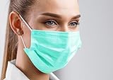 Paradenti medico di tipo IIR | mascherina chirurgica | 50 pezzi | BFE > 98% | EN14683:2019 | Certificato CE (Verde)