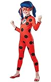 Rubies Costume Miraculous Ladybug Tikki per bambina, tuta Ladybug con maschera, Zag ufficiale, per Carnevale, Compleanni, Natale, Halloween