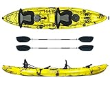 Kayak-canoa 2 posti Atlantis ENTERPRISE gialla cm 385-2 gavoni - 2 seggiolino - 2 pagaie - 2 portacanne