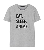 Fellow Friends - Eat Sleep Anime Unisex T-Shirt Small Grey