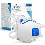 VEVOX® Mascherine FFP3 - scatola da 5, 10 o 20 – con guarnizione comfort plus – mascherina ffp3 - maschera filtrante respiratoria ffp 3 con valvola - certificata CE per la massima protezione