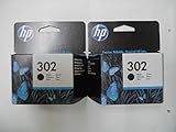 HP - Cartuccia d’inchiostro originale F6U66AE, HP 302, HP302, per HP Deskjet 2130, ca. 190 pagine,/,5%, colore: nero (02) 2x Tintenpatrone - Black