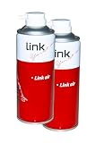 LINK SP302 Confezione da 2 Bombolette Spray Aria Compressa 400 ML. *** NUOVA CANNUCCIA PER AUMENTARE LA PRESSIONE DEL GETTO!!!