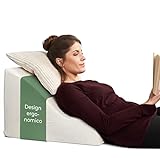 Cuscino da lettura per letto e divano ergonomico, cuscino allattamento, comodo cuscino schienale, sostegno per la schiena, cuscino antireflusso adulti con federa sfoderabile e lavabile,cuscino a cuneo
