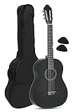 Navarra NV12 chitarra classica nero 4/4 , Gig Bag/borsa con tasca , 2 plettri