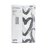 Ikea LYKTFIBBLA - Set di biancheria da letto per letto singolo, copripiumino e federa, 150 x 200 cm e 50 x 80 cm, stampa a cuore grigio/bianco, 604.664.25