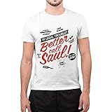 CHEMAGLIETTE! T-Shirt Divertente Uomo Maglietta con Stampa Simpatica Legal Trouble Bianco, M