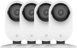 YI Videocamera di Sorveglianza Kit da 4,WIFI 2.4Ghz,IP Telecamera con Sensore di Movimento,Visione Notturna non Invasiva,Home Camera Monitor per Sicurezza/Neonati/Anziani,Archiviazione Locale Cloud