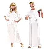 WIDMANN MILANO PARTY FASHION - Costume Toga, bianco, dea greca / dio, romano, costumi in maschera
