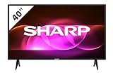 Sharp 40FA6E 40" LED TV, FHD, DVB-T2/S2, con piedini regolabili, 3xHDMI 2.1, 2xUSB, Dolby Digital Plus, Nero