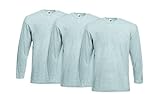 Fruit of the Loom Value Weight LS T T-Shirt, Grigio (Grigio), Large (Taglia Produttore:L) (Pacco da 3) Uomo