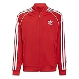adidas SST Track Top, Maglia Lunga Unisex-Bambini, Vivid Red/White, 7-8A