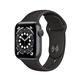 Apple Watch Series 6 (GPS, 40 mm) Cassa in alluminio grigio siderale con Cinturino Sport nero
