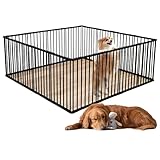 Box per cani animali pieghevole Pet Circles 131x89x70cm Pet Playpen Rabbit Cage Cover Indoor Outdoo esercizio recinto pieghevole cortile per gattini Guinea Pigs, conigli, cincillà e Lgels