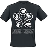 Big Bang Theory The Rock Paper Scissors Lizard Spock Uomo T-Shirt Nero L 100% Cotone Regular